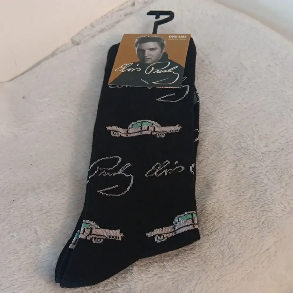 Elvis Signiture Black Socks